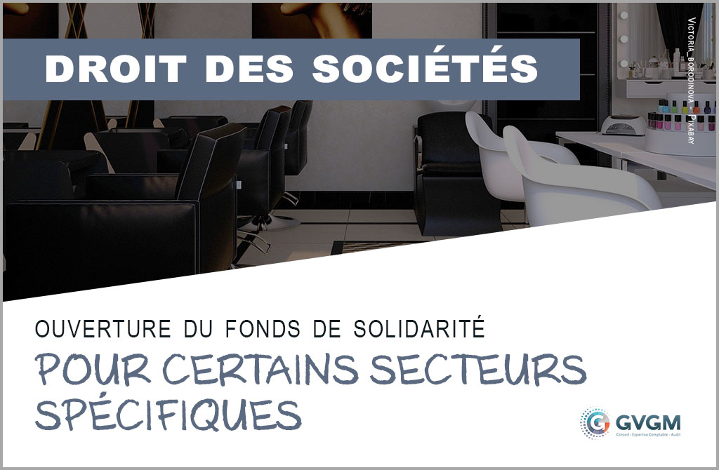Ouverture du fonds de solidarité pour certains secteurs spécifiques