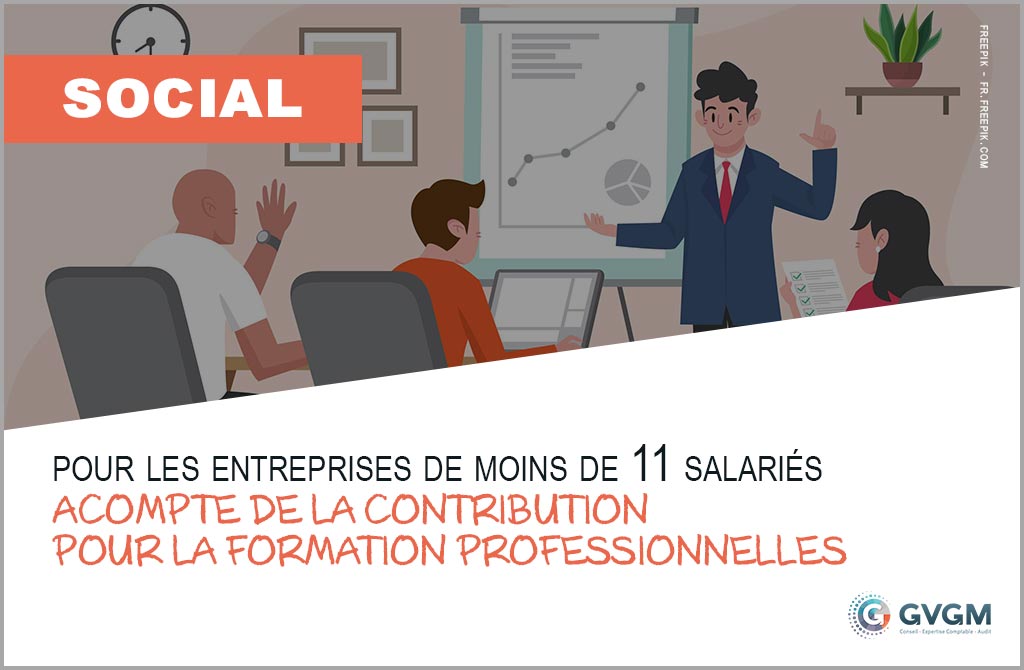 Acompte de la contribution pour la formation professionnelle : des précisions pour les entreprises de moins de 11 salariés La réforme du financement de la formation professionnelle prévoit le versement d’un acompte avant le 15 septembre 2021. Pour les entreprises de moins de 11 salariés, seules sont concernées celles devant s’acquitter d’un montant minimum de contribution.