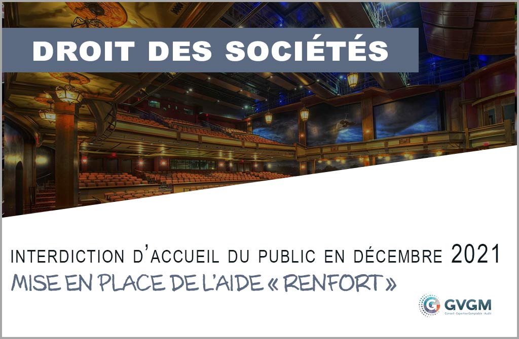 Interdiction d’accueil du public en décembre 2021 : mise en place de l’aide « renfort » !