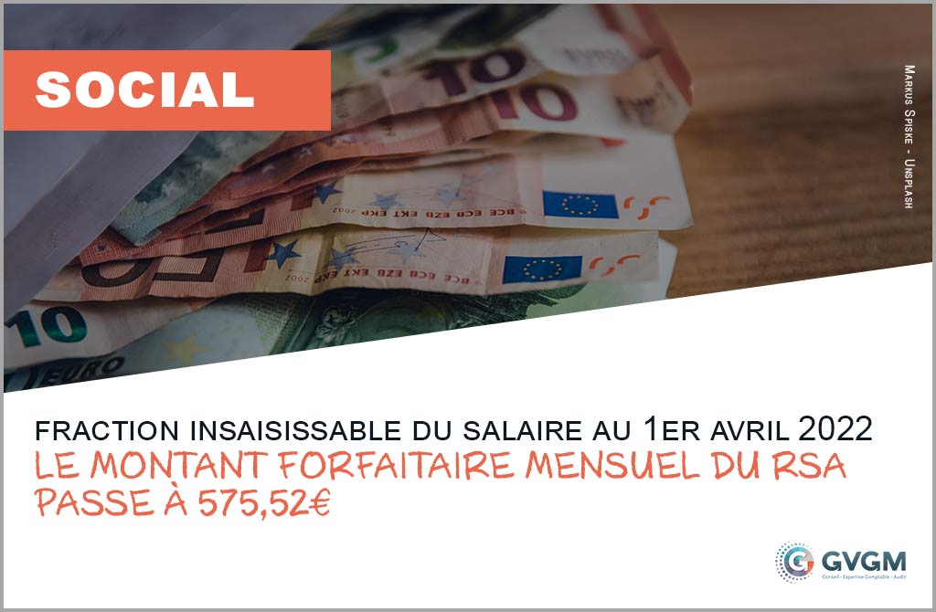 Montant de la fraction insaisissable du salaire au 1er avril 2022