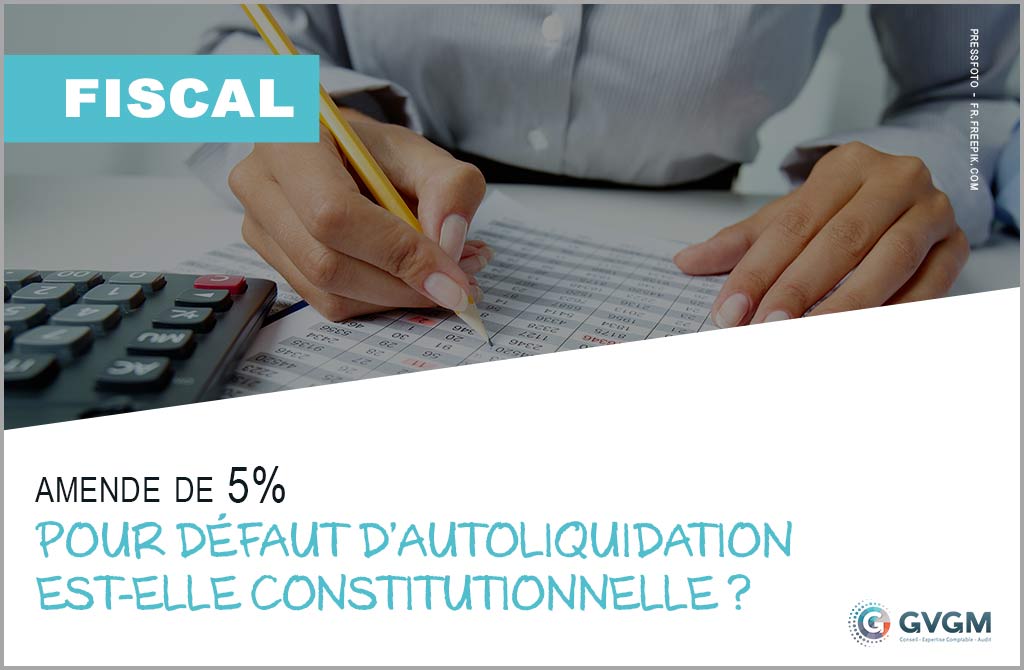 L’Amende de 5% pour défaut d’autoliquidation est-elle constitutionnelle ?