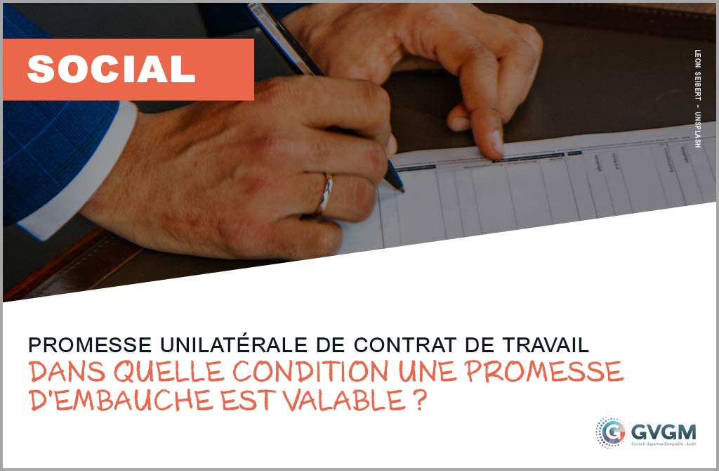 Promesse unilatérale de contrat de travail