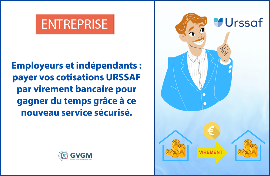 URSSAF paiement par virement bancaire pour les employeurs et les indépendants